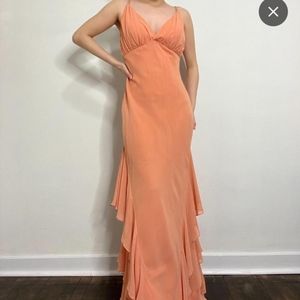 Women's Orange Dress vintage 1990s  size 14.